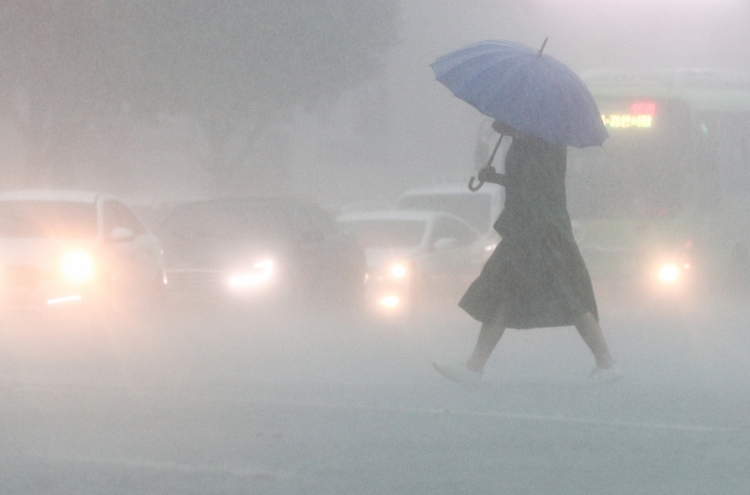 Heavy rain leaves 1 person missing in Busan, other damage reported