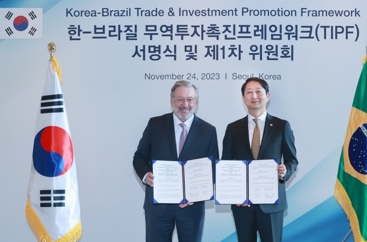 Korea, Brazil strengthen ties via new trade framework