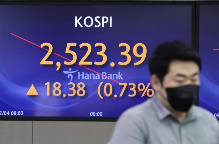Seoul shares open tad higher on tech, financial gains