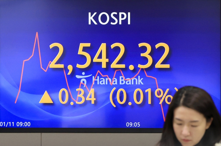 Seoul shares open nearly flat ahead of BOK rate decision