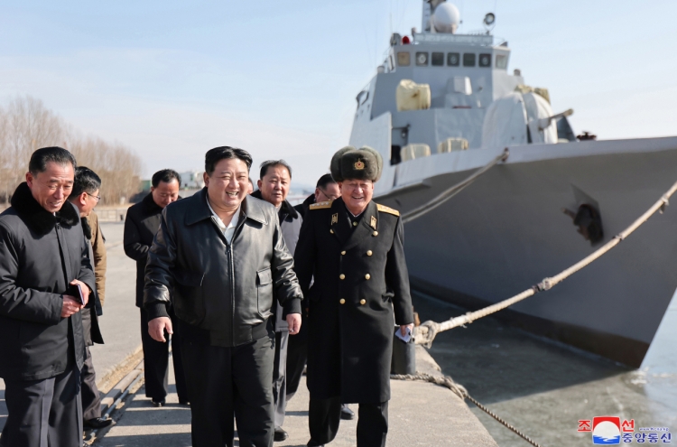 N. Korean leader calls for bolstering navy's war readiness during visit to shipyard