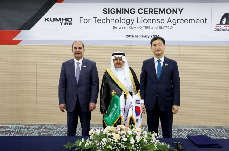 Kumho Tire inks technology deal with Saudi's Blatco
