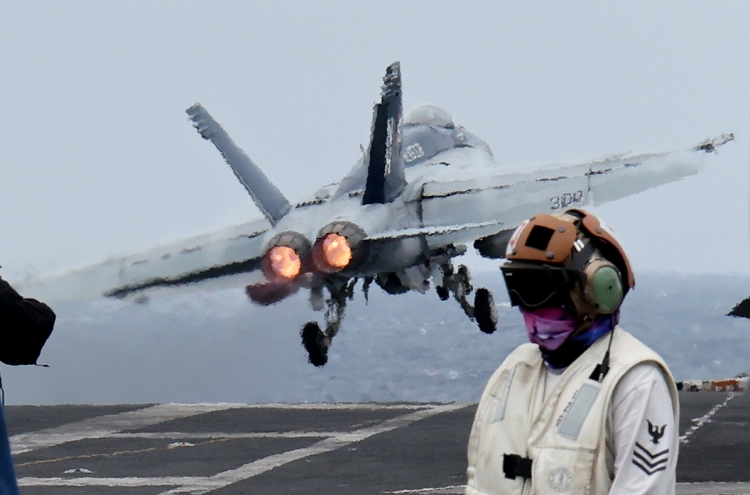 US aircraft carrier joins 3-way naval drill with Korea, Japan