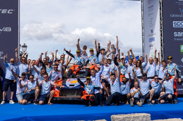 Hyundai rally team wins third WRC race in Italy