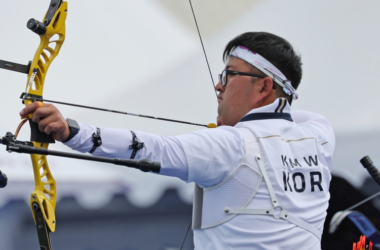 2-time gold medalist Kim Woo-jin wins men's archery ranking round