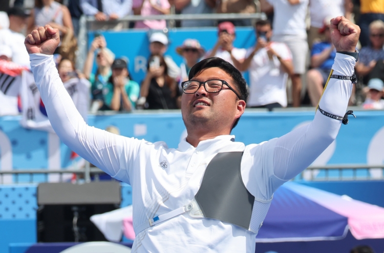 Kim Woo-jin wins men's individual archery title for 3rd gold in Paris