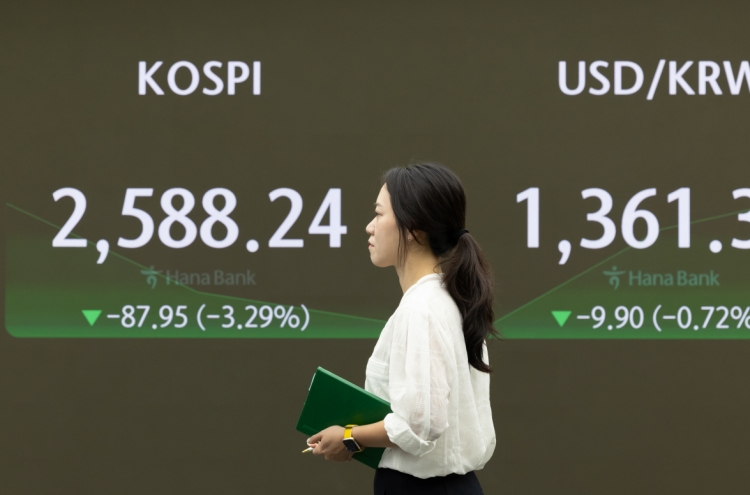 Seoul shares open sharply lower on continuing US slowdown fears