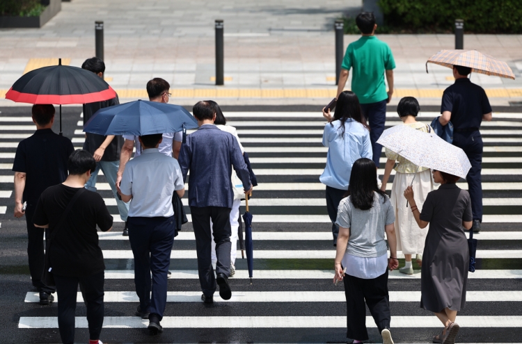 Umbrellas on hot, sunny days make perfect sense