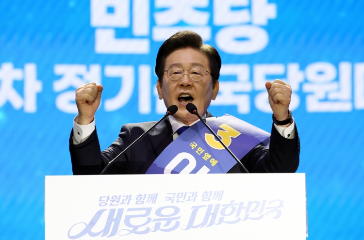 Lee Jae-myung reelected as leader of main opposition party