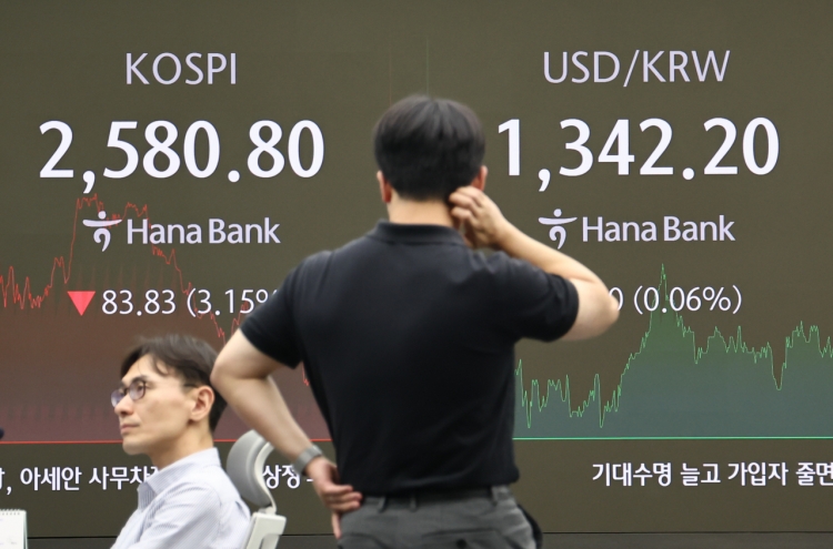 Seoul shares fall over 3% on concerns of economic slowdown