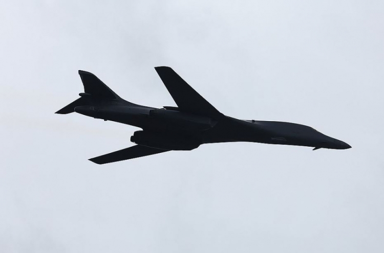 2 US B-1B bombers conducted joint drill with S. Korean Air Force on Oct. 1 Armed Force Day