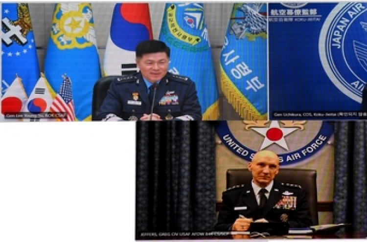 Top air force commanders of S. Korea, US, Japan discuss cooperation