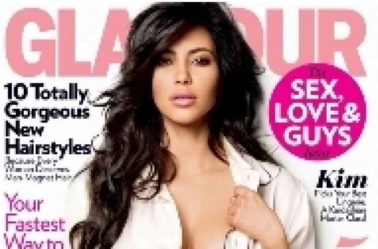 Kim Kardashian poses for Glamour