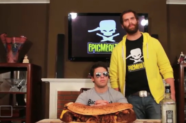 140,000 calorie burger goes viral on YouTube