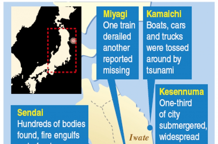 Japan launches search, rescue effort