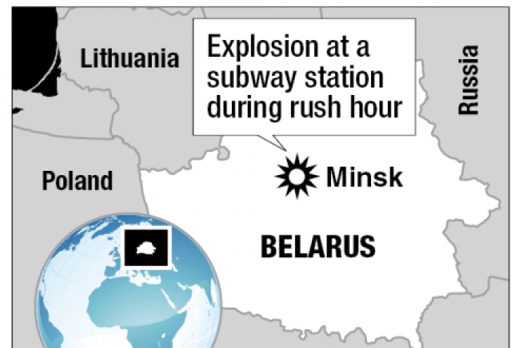Belarus subway bombing kills 12