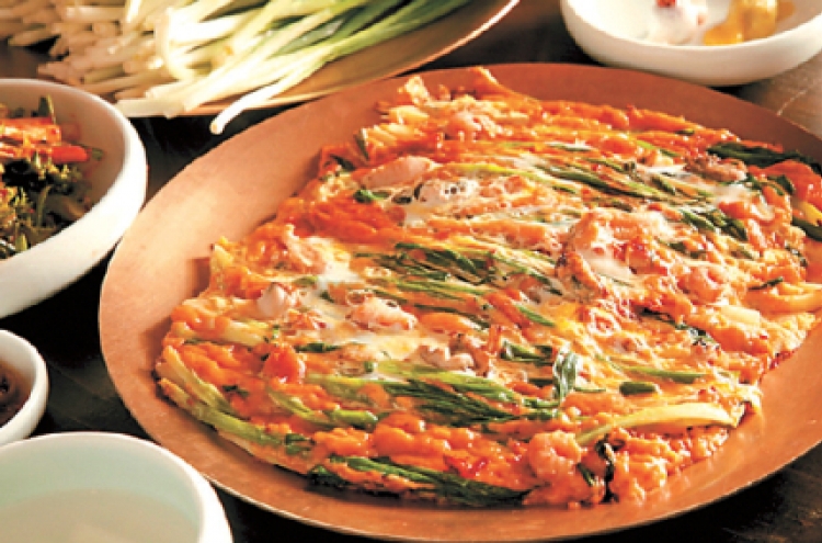Haemul-pajeon (Seafood Green Onion Pancake)