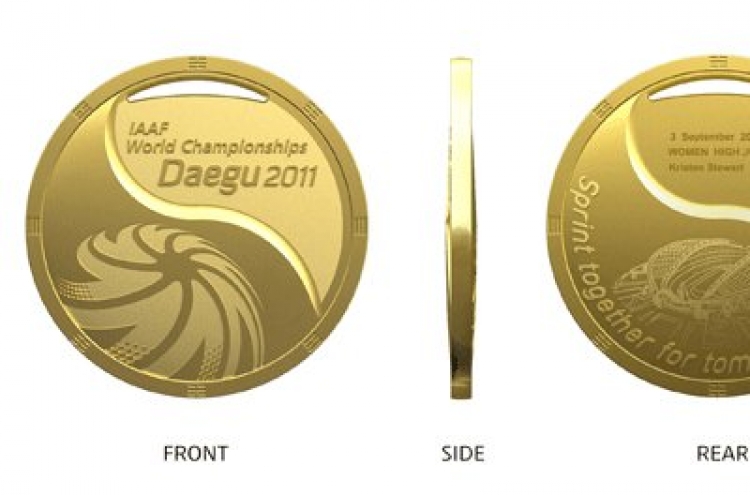 Medal design for IAAF World Championships Daegu 2011 publicized