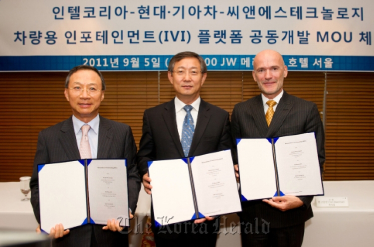 Hyundai, Intel, C&S to develop mobile entertainment system