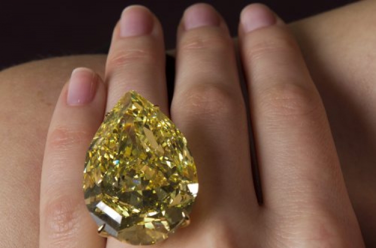 Huge ‘Sun Drop’ diamond fetches $10.9 million at auction
