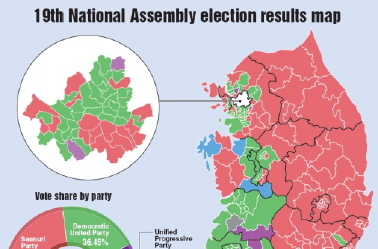 19th National Assembly election results map