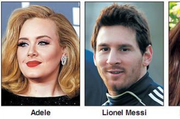Adele, Messi, Pippa Middleton make Time 100 people list