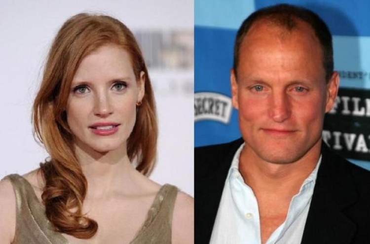 Harrelson, Chastain named sexy vegetarians