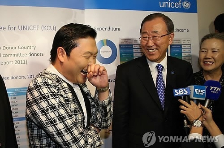 Psy and U.N. secretary-general praise each other