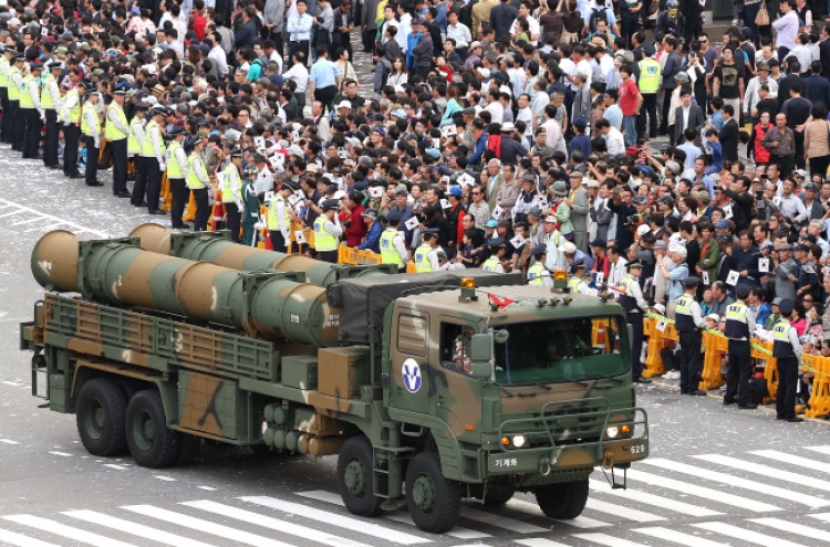 Seoul shows off missiles targeting North Korea