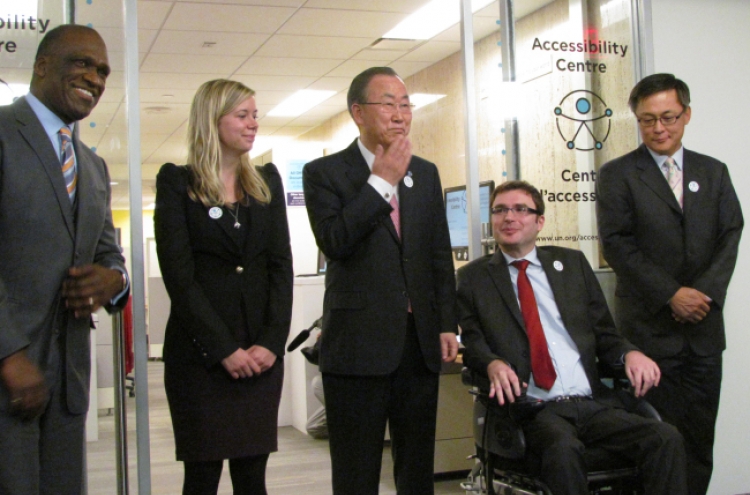 U.N. opens center for disabled sponsored by Korea, Samsung