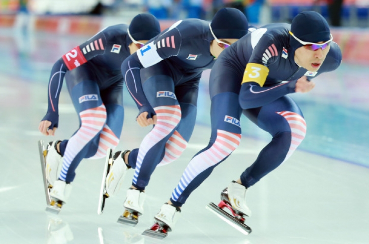 S. Korea reaches finals in men's team pursuit speed skating