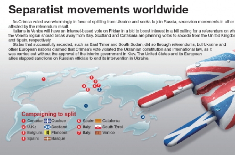 [Graphic News] Separatist movements worldwide