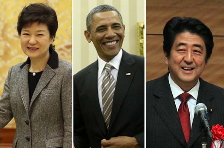 S. Korea, U.S., Japan to hold three-way summit in Hague