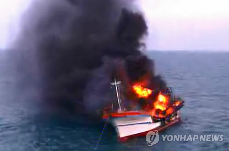 6 dead, 1 missing in boat fire off coast of Jeju