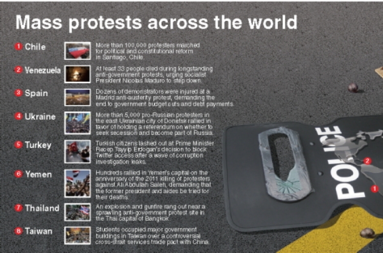 [Graphic News] Mass protests across the world