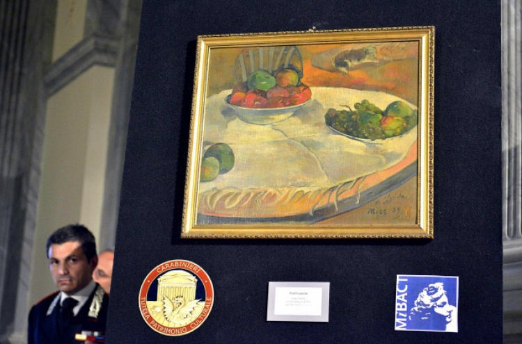 Stolen Gauguin on Sicily kitchen wall for 40 years