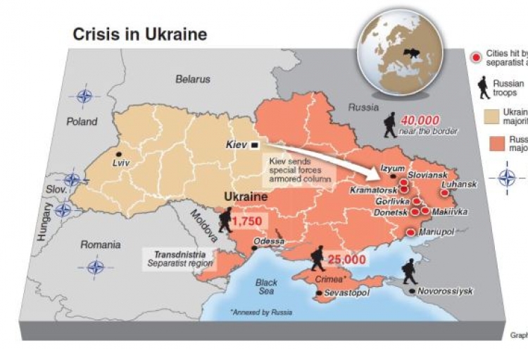 [Graphic News] Rivals show force in eastern Ukraine
