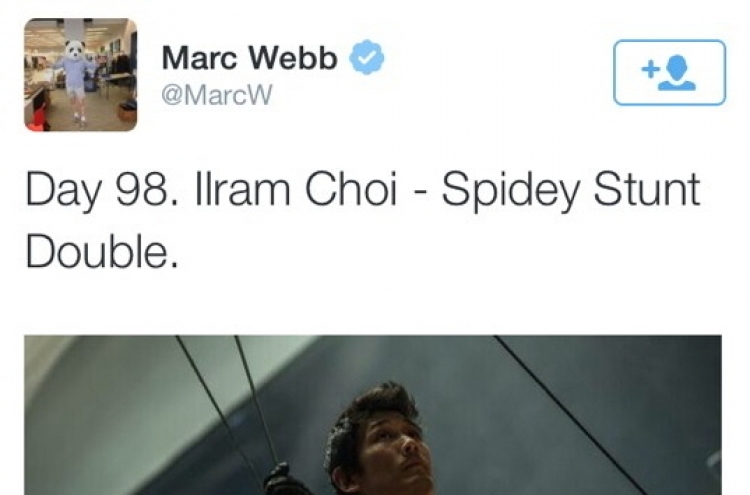 Korean-American Ilram Choi is the man inside the suit in ‘Amazing Spider-Man 2’