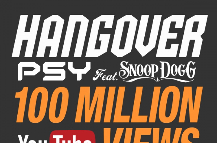 Psy's 'Hangover' tops 100 mln views on YouTube