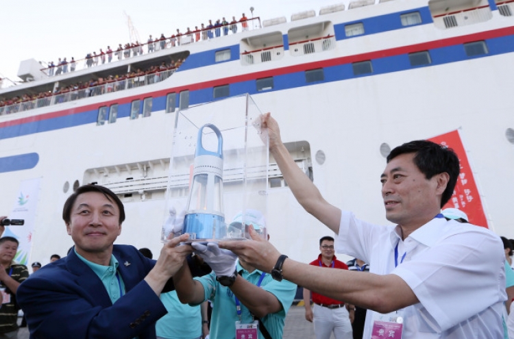 The flame of Asiad to arrive at Incheon port on Wednesday