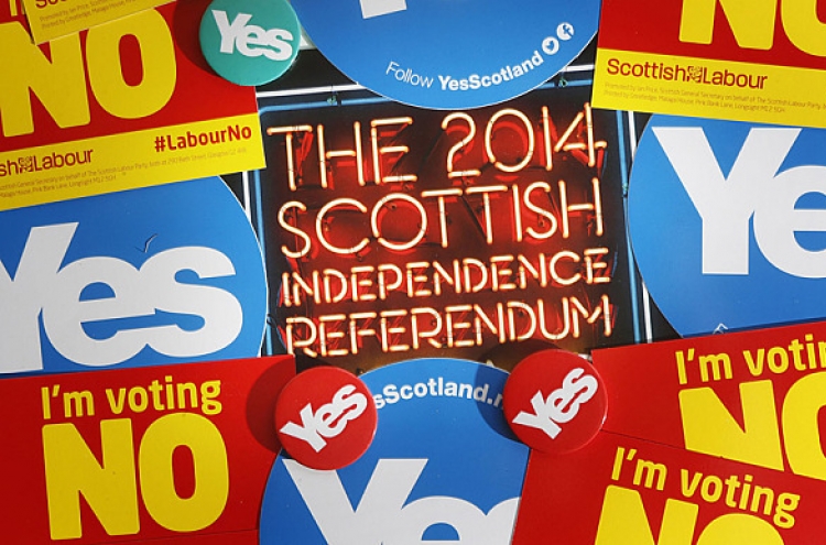 스코틀랜드 독립투표 우려에 英서 28조원 빠져나가...