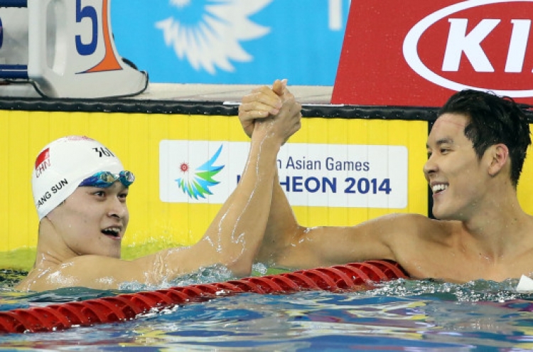 [Asian Games] Park Tae-hwan wins bronze in 200ｍ freestyle