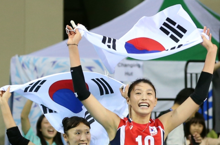 [Asian Games] Korea beats China for women's volleyball, basketball gold