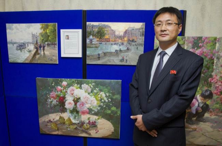 North Korean paintings on display in London