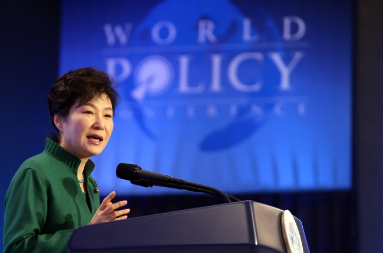 Park calls N.K. threat to the world