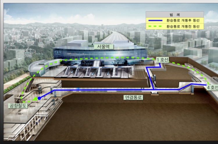New transfer passageway links airport rail to Seoul metro