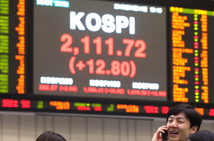 Seoul shares top 2,100 points