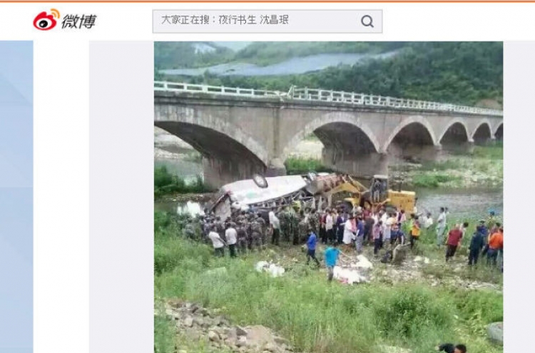 At least 10 S. Koreans killed in a bus accident in China: official
