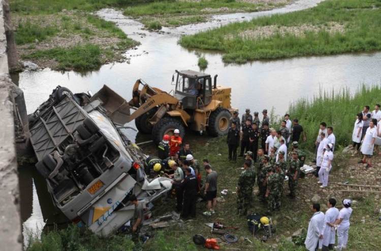 Korean response team sent to China over deadly bus accident
