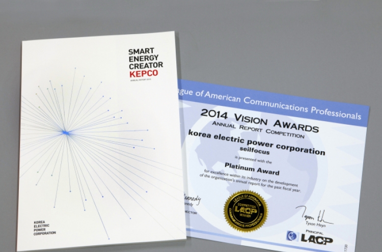 KEPCO wins platinum on Vision Awards